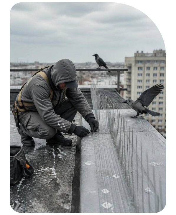 Защита от ворон под ключ в Липецке по цене от 5197 р. | Сенат-Лпц